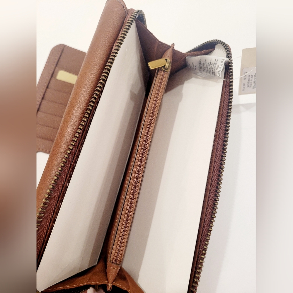 Fossil Jori Flap Clutch Medium Brown RFID - Picture 3 of 5